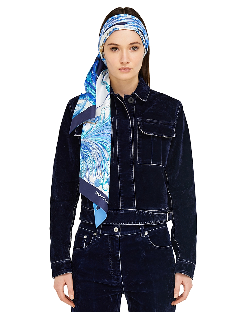 Ferragamo Avorio Silk Scarf