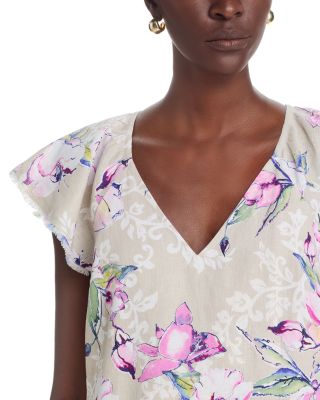 Floral Gardens Linen Shift Dress