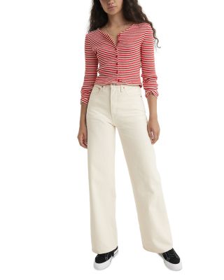 Ribcage Wide Leg Jeans in Barely Freezing