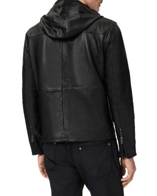 Niko Leather Hoodie with Zipper