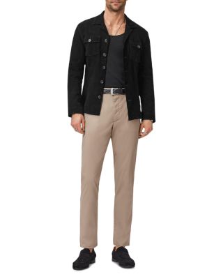 Jesse Leather Shirt Jacket with Buttons