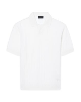 Knit Basketweave Polo Sweater