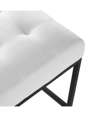 Privy Stainless Steel Upholstered Fabric Counter Stool