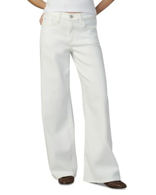 The Lou Lou Low Rise Wide Leg Jeans in White