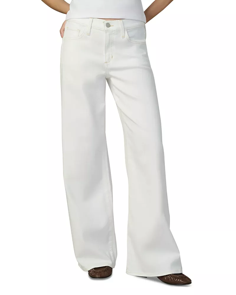 Joe's Jeans The Lou Lou Low Rise Wide Leg Jeans in White