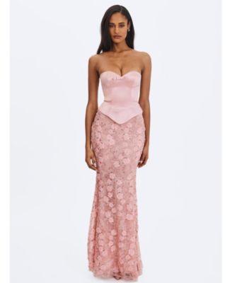  Uliya Strapless Mermaid Peplum Maxi Dress