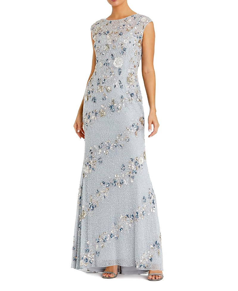 Mac Duggal Embellished Cap Sleeve Gown