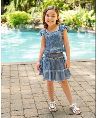  Girls' Kayla Smocked Top and Skirt Set - Little Kid, Big Kid