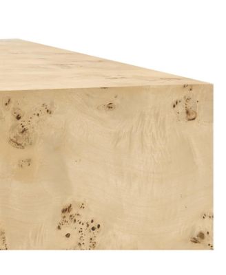 Cosmos 16" Square Burl Wood Side Table