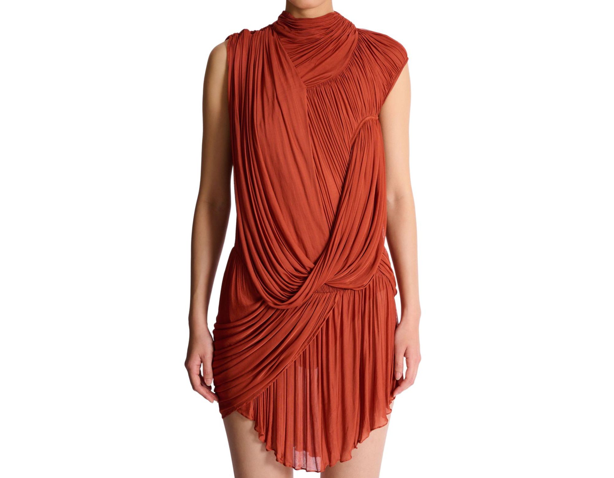 Draped Flowing Jersey Dress — Image 3