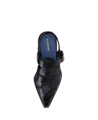  Men's Pointed-Toe Leather Sandals