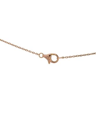  XS Amulette de Cartier Pendant Necklace 18K Rose Gold with Onyx and Diamond, 16.25"