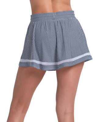 High Waist Seersucker Skirt