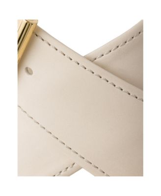  Women's Leather Crisscross Slides With Buckle