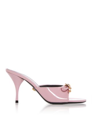 Women's Opera Bow 85mm Patent Mule Sandals 