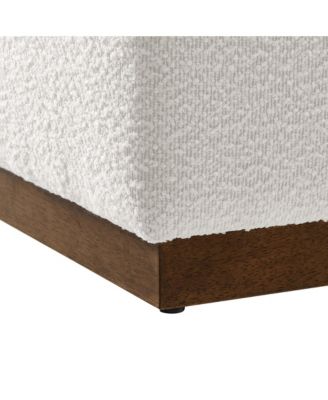  Tilden 17" Square Boucle Upholstered Ottoman