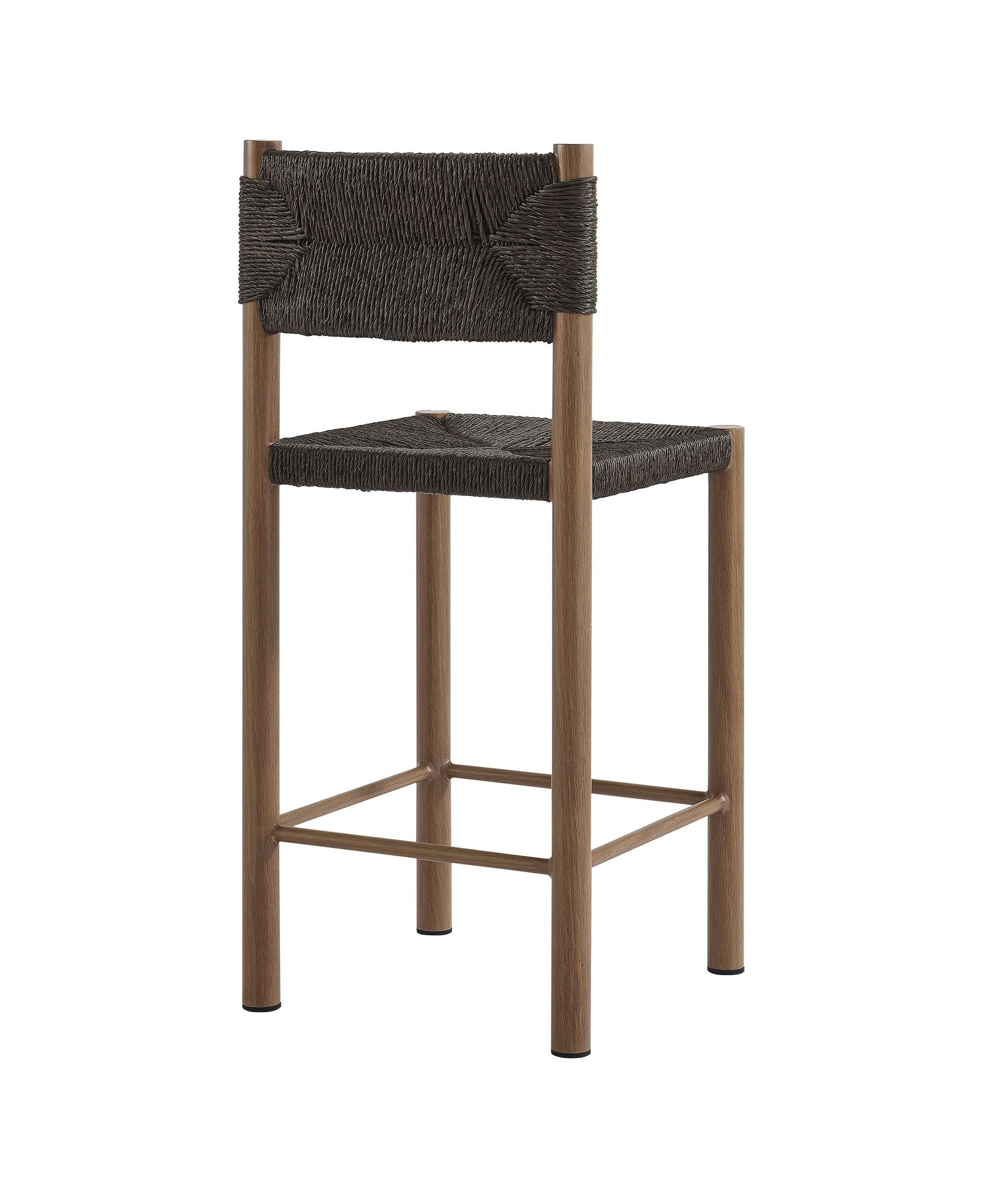 Parkland Outdoor Patio Rattan and Aluminum Counter Stools, Set of 2 — Image 9