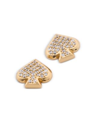 Everyday Spade Pav&eacute; Stud Earrings