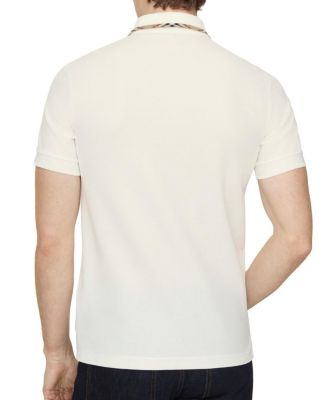  Check Trim Cotton Polo Shirt