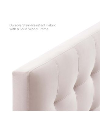 Lily Biscuit Tufted Performance Velvet Headboard, Full