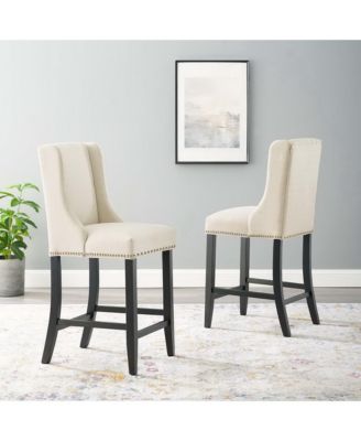  Baron Upholstered Fabric Counter Stool, Set of 2