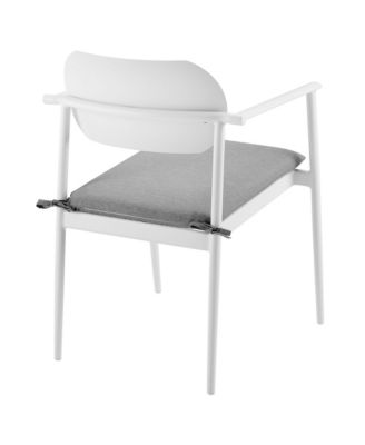 Aeris Stackable Outdoor Patio Aluminum Dining Armchair, Set of 2