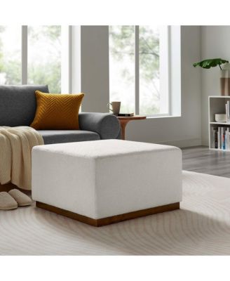 Tilden Large 28" Square Boucle Upholstered Ottoman