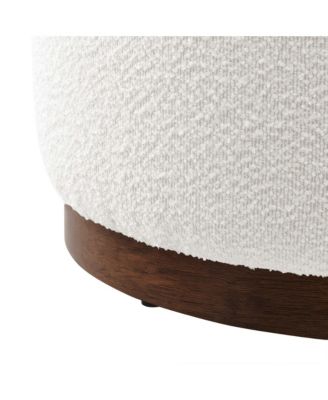 Tilden Large 23" Round Boucle Upholstered Ottoman