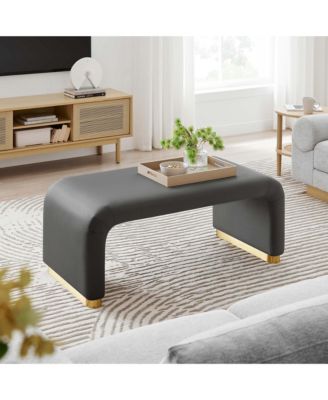 Koda Performance Velvet Waterfall Ottoman