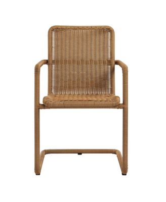 Abacus Outdoor Patio Wicker Dining Chairs, Set of 2