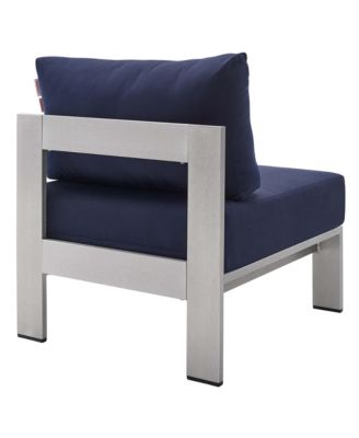  Shore Sunbrella Fabric Aluminum Outdoor Patio Armless Chair