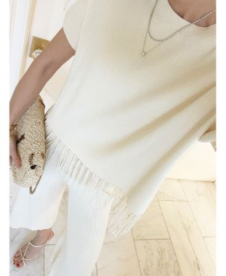 Spl X CJ Ss Fringe Sweater