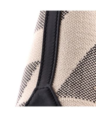 27 Cabas H en Biais Tote Canvas with Leather