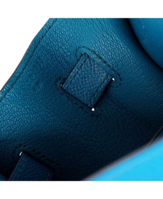 Kelly 35 Handbag Blue Epsom with Palladium Hardware