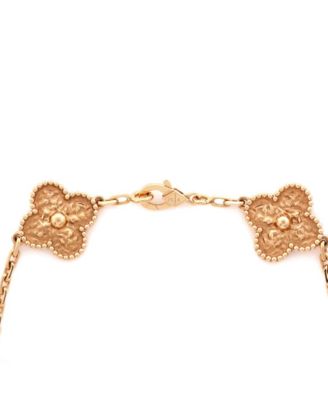  Vintage Alhambra 5 Motifs Bracelet 18K Rose Gold