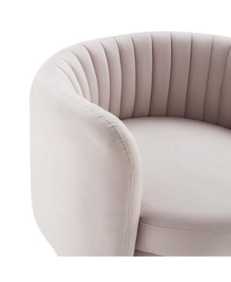 Embrace Tufted Performance Velvet Swivel Chair