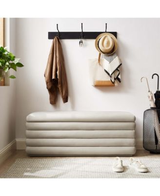 Mezzo Upholstered Performance Velvet Storage Bench