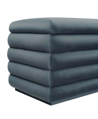 Mezzo Upholstered Performance Velvet Storage Bench