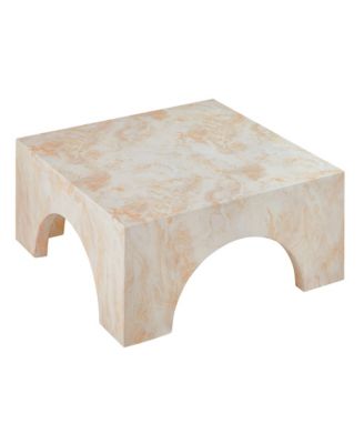 Valen Indoor - Outdoor Patio Arched Concrete Coffee Table