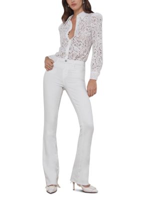 Ruth High Rise Straight Jeans in Blanc