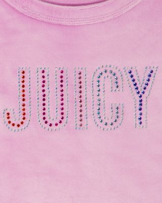 Girls' Velour 2 Piece Rhinestones Shorts Set - Big Kid