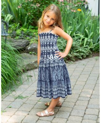  Girls' Lila Dress Tiered Smocked Dress - Little Kid, Big Kid