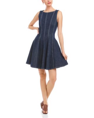 Darla Contrast Stitch Denim Dress