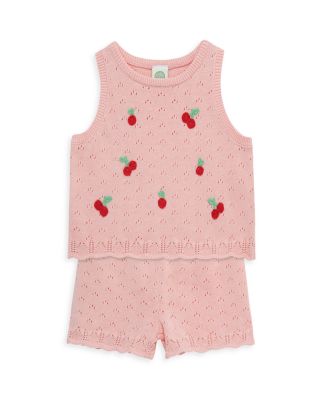 Girls' Cherry Pointelle Top & Shorts Set - Baby