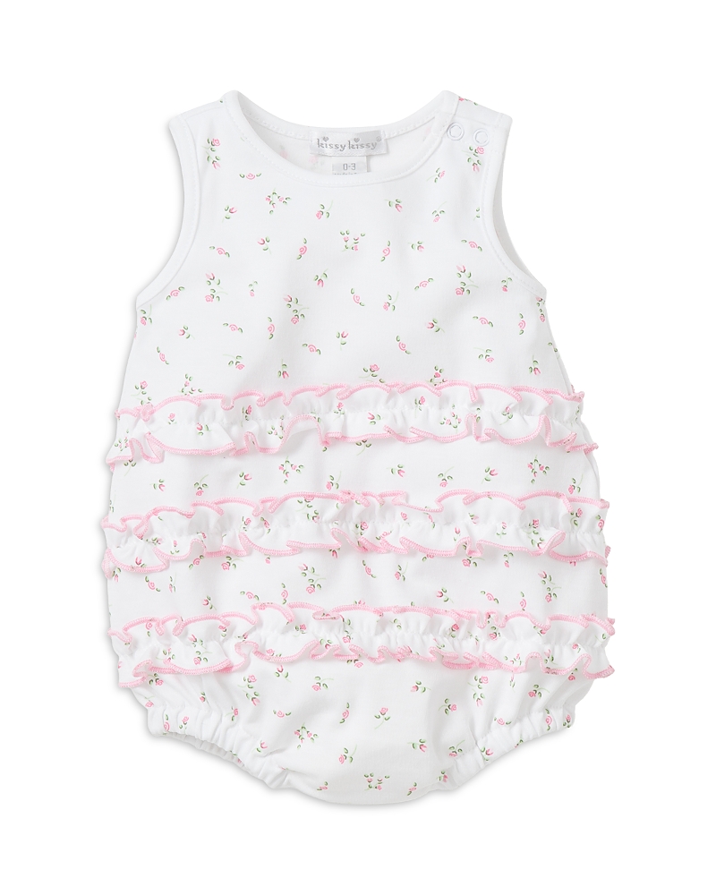 Kissy Kissy Girls' Garden Print Ruffled Bubble Romper - Baby