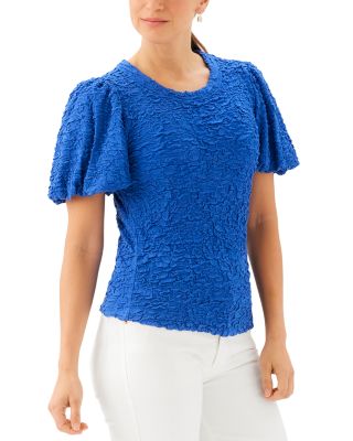 Puff Sleeve Textured Top