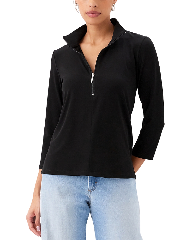 Karen Kane Quarter Zip Mock Neck Top