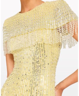 Swish Sequin-Embellished Beaded Mini Dress