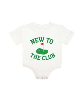 Boys' New To The Club Patch Short Sleeve Romper - Baby