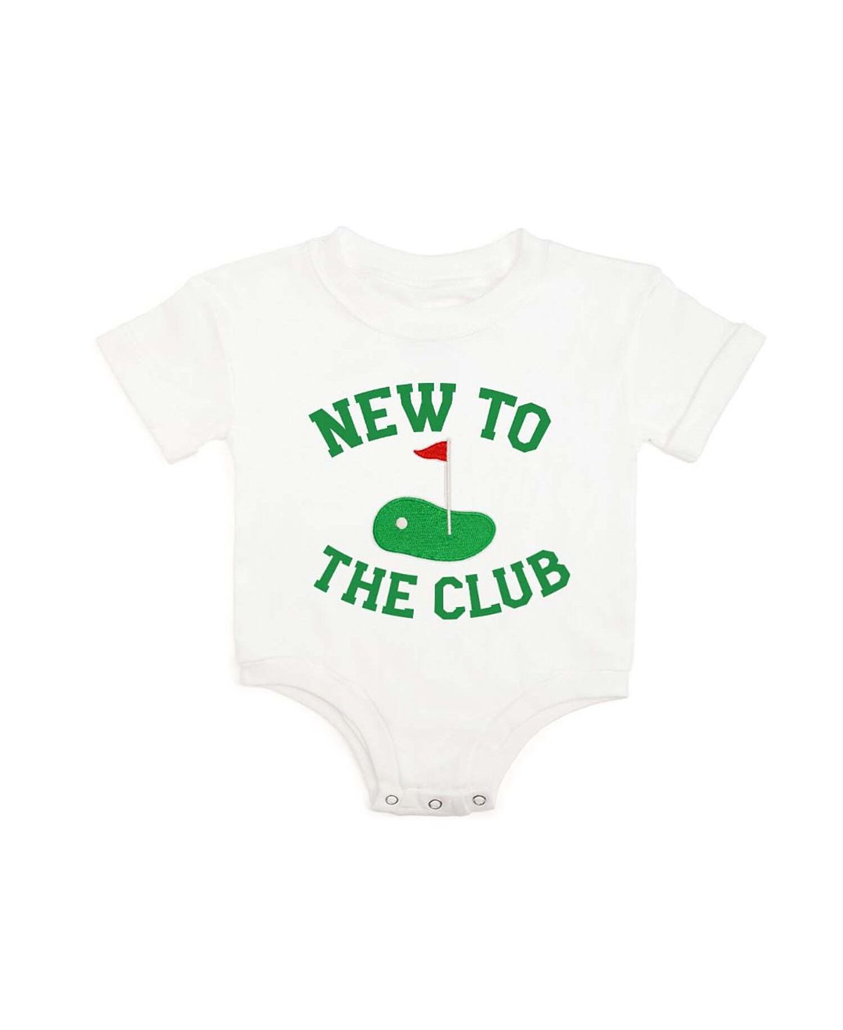 Sweet Wink Boys' New To The Club Patch Short Sleeve Romper - Baby
